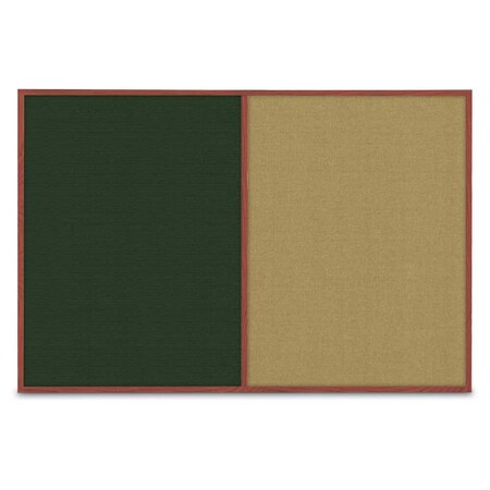 United Visual Products Slim Style Indoor Enclosed Corkboard, 42 UVRDS42SBH-WHITE-CLOUD